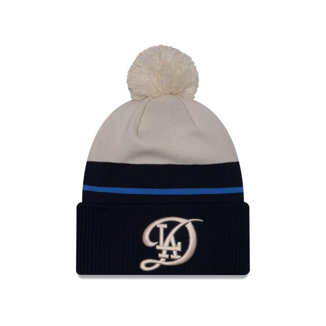 Los Angeles Dodgers City Connect Pom Knit Hat Male Product Image