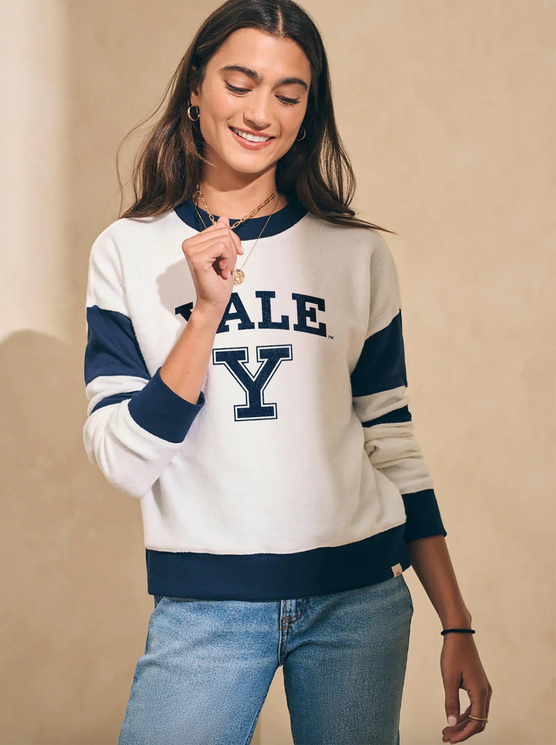 Beach Fleece Yale Logo Quarter Zip - Navy Multi Female Product Image