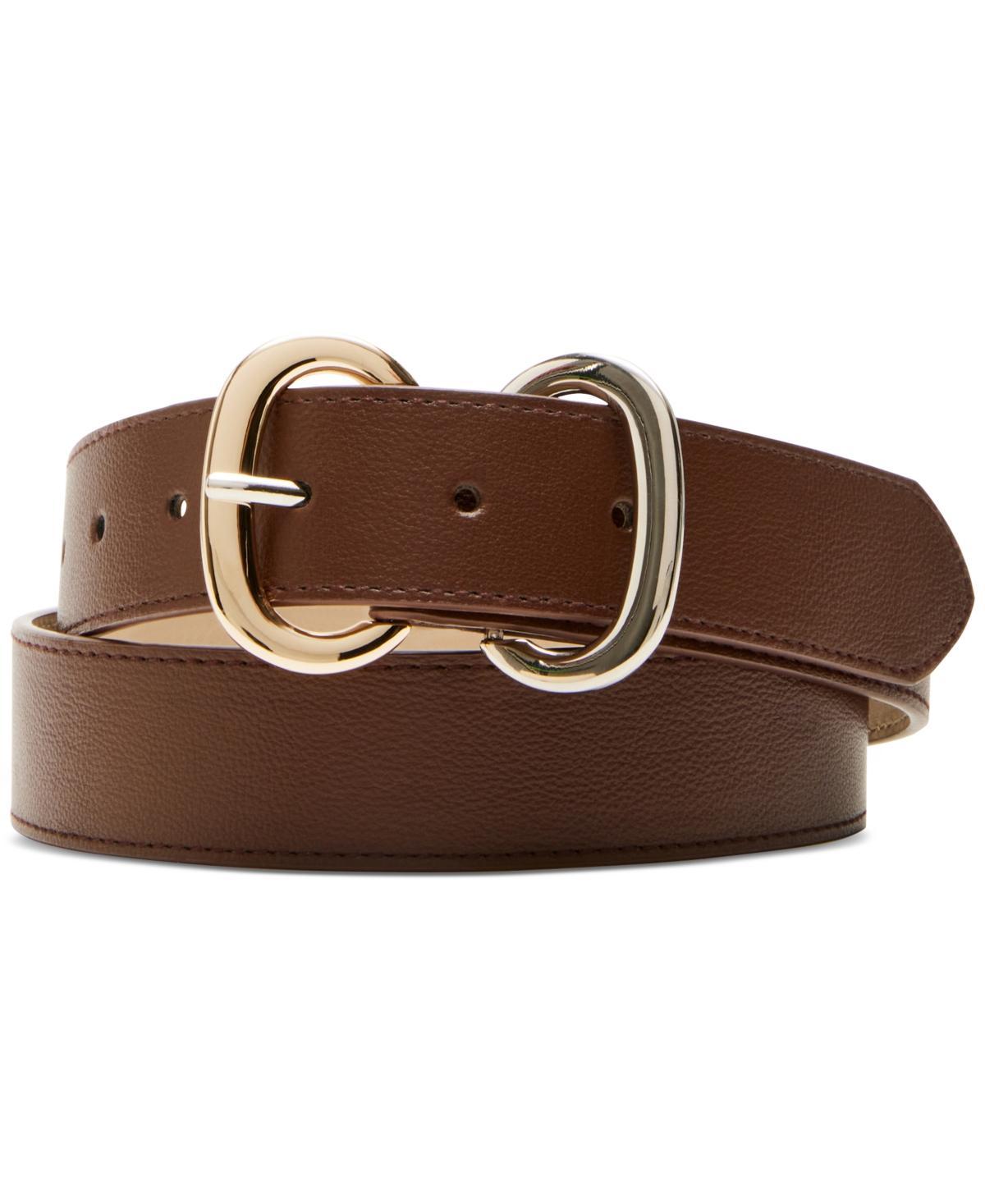 Steve Madden Womens Two-Tone Double Buckle Belt Product Image