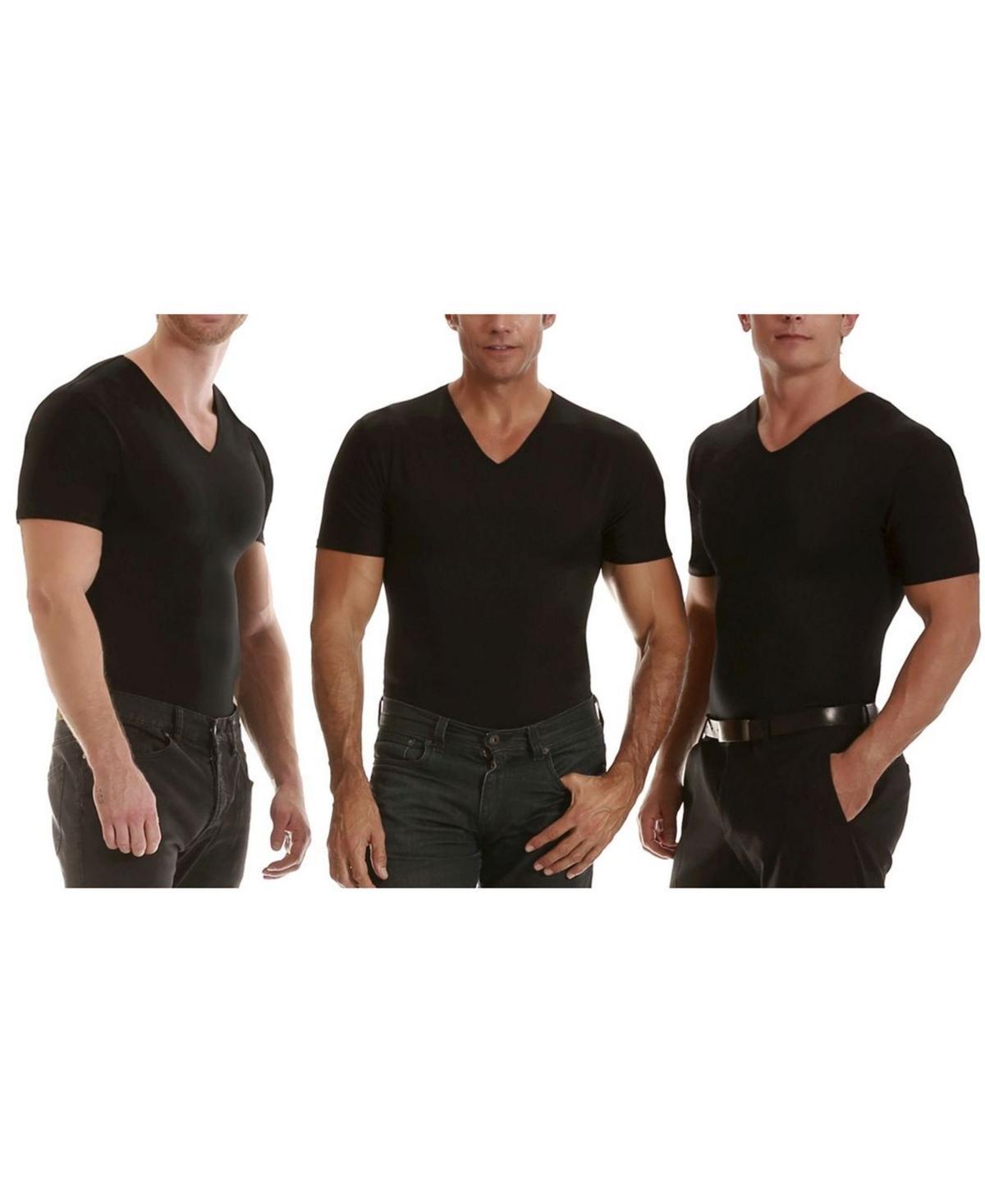 Insta Slim Mens 3 Pack Compression Short Sleeve V-Neck T-Shirts Product Image