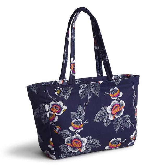 Vera Bradley Small Hathaway Tote Bag Women in Seurat Floral Black Product Image