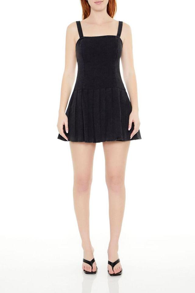 Pleated Denim Tank Mini Dress | Forever 21 Product Image