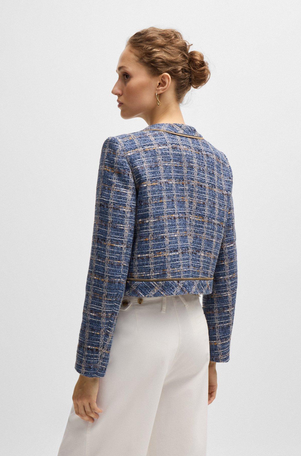 Regular-fit jacket in check tweed Product Image