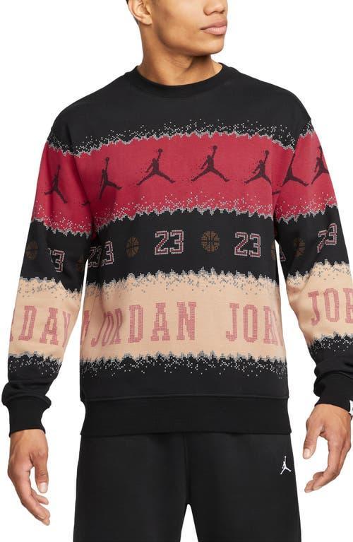 Jordan Essentials Holiday Fair Isle Crewneck Sweatshirt Product Image