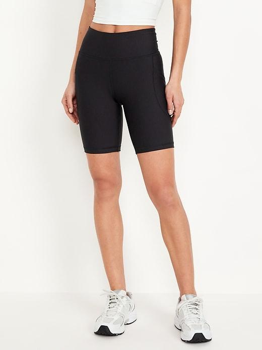 High-Waisted PowerSoft Biker Shorts -- 8-inch inseam Product Image