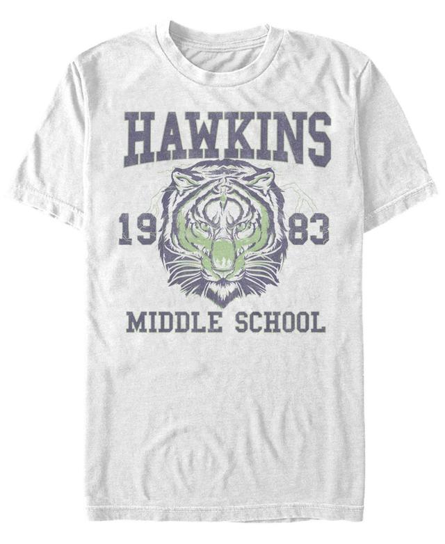 Stranger Things Mens Hawkins Middle School 1983 Tiger Short Sleeve T-Shirt Product Image