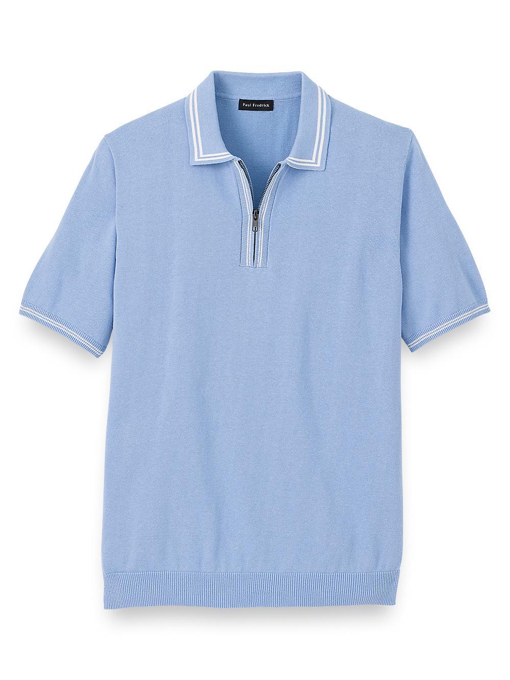 Cotton Zip Polo Product Image