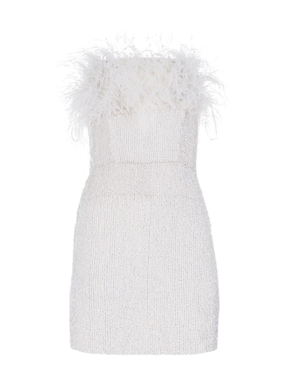 Retrofte Torin Feather & Sequin Strapless Dress Product Image