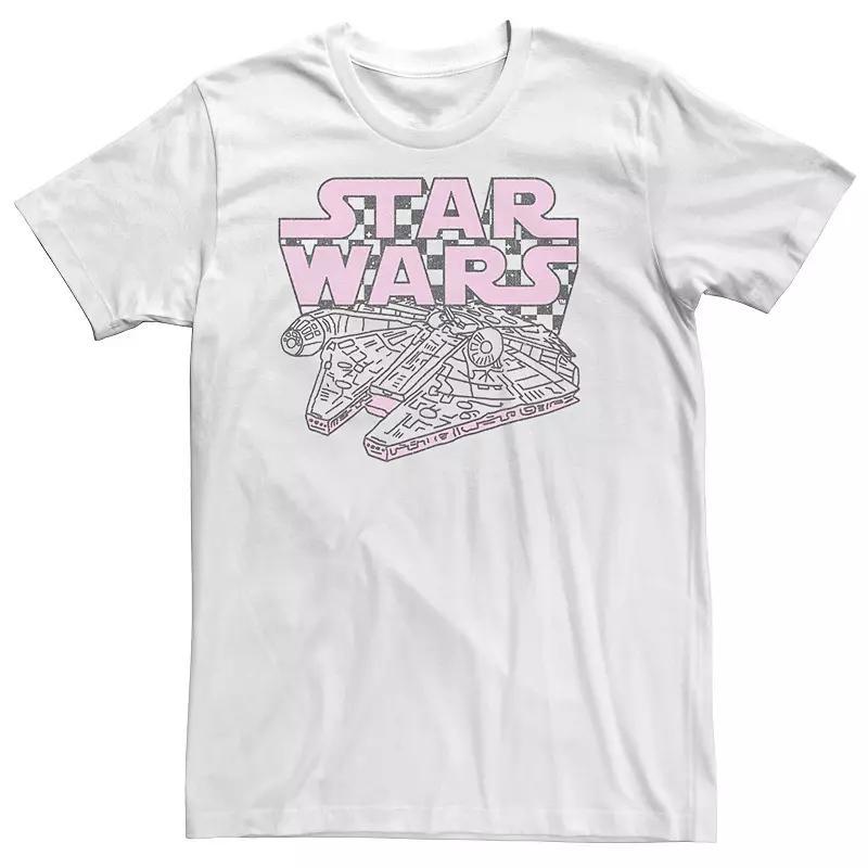 Mens Star Wars Millennium Falcon Checkered Logo Tee Product Image