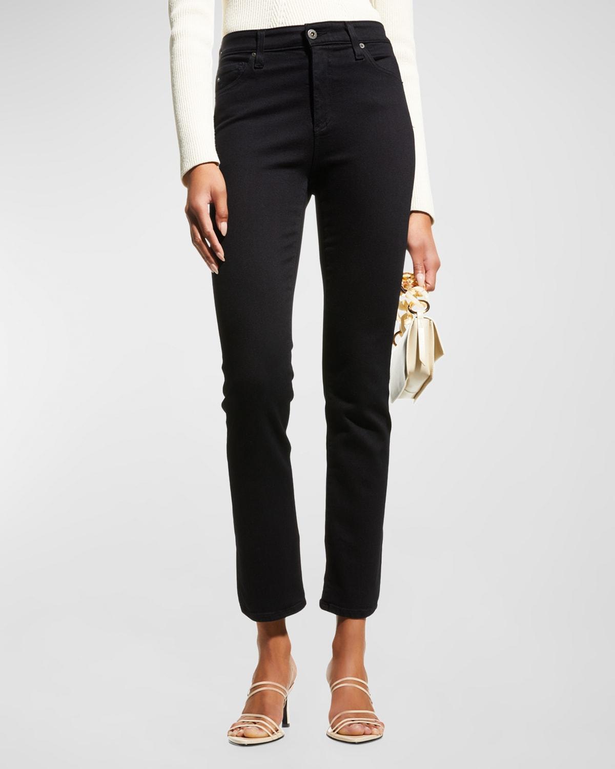 Mari High-Rise Slim Straight Jeans Product Image