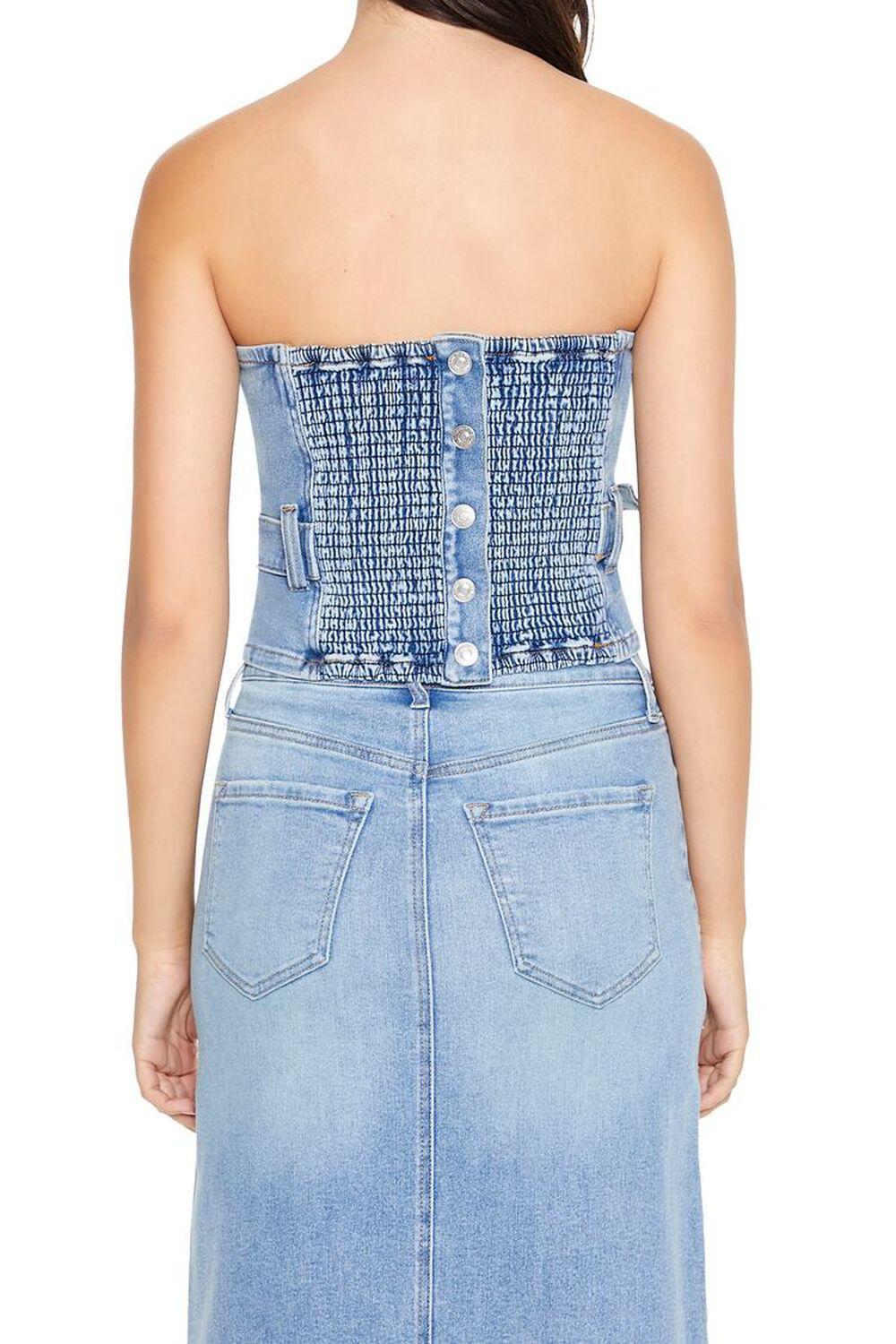 Belted Denim Tube Top | Forever 21 Product Image