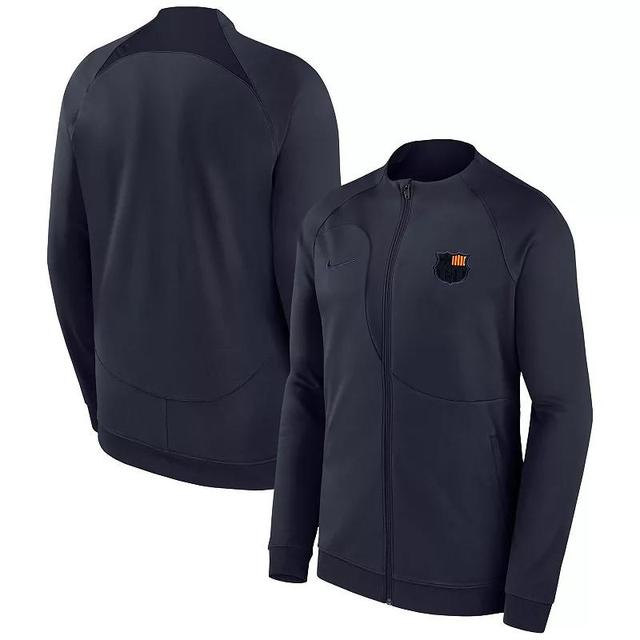 Mens Nike Navy Barcelona Team Academy Pro Anthem Raglan Performance Full-Zip Jacket Bar Blue Product Image