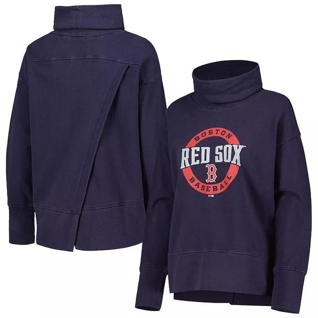 Womens Levelwear Boston Red Sox Sunset Farm Team Pullover Sweatshirt Blue Product Image