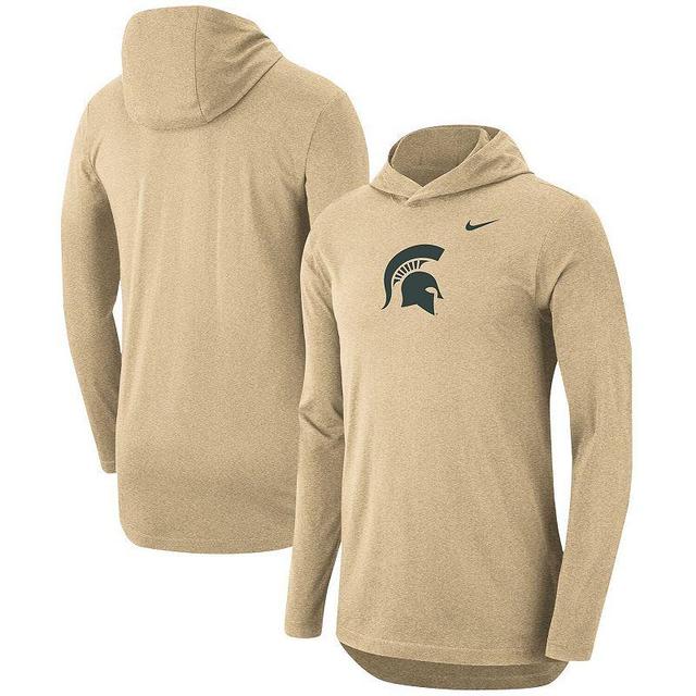 Mens Nike  Tan Michigan State Spartans Campus Long Sleeve Hoodie T-Shirt Product Image