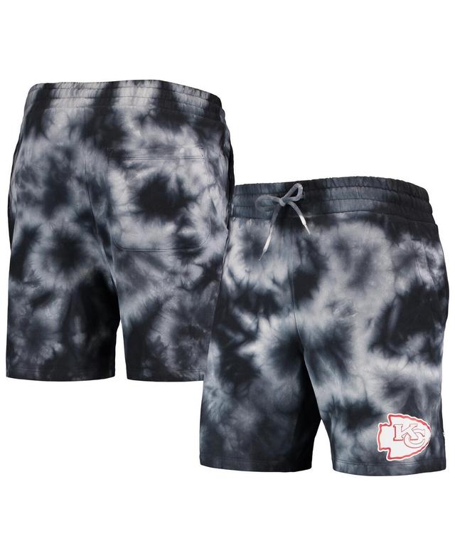 Mens New Era Black Kansas City Chiefs Tie-Dye Shorts Product Image