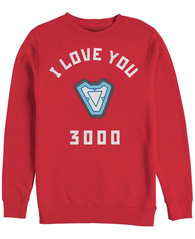 Marvel Mens Avengers Endgame Core Reactor I Love You 3000, Crewneck Fleece Product Image