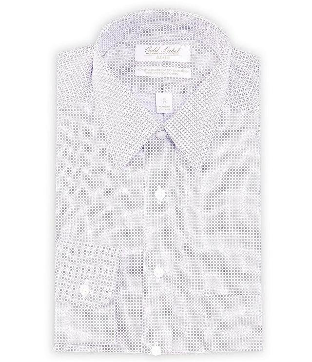 Gold Label Roundtree & Yorke Slim Fit Non-Iron Point Collar Box-Printed Dress Shirt Product Image