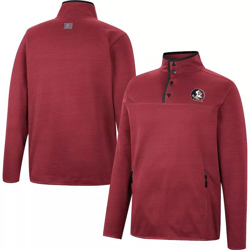 Mens Colosseum Garnet Florida State Seminoles Rebound Quarter-Snap Jacket Product Image