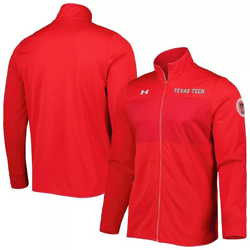 Mens Under Armour Texas Tech Raiders Knit Warm-Up Full-Zip Jacket Product Image