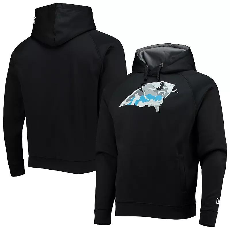 Mens New Era Carolina Panthers Training Collection Raglan Pullover Hoodie Product Image