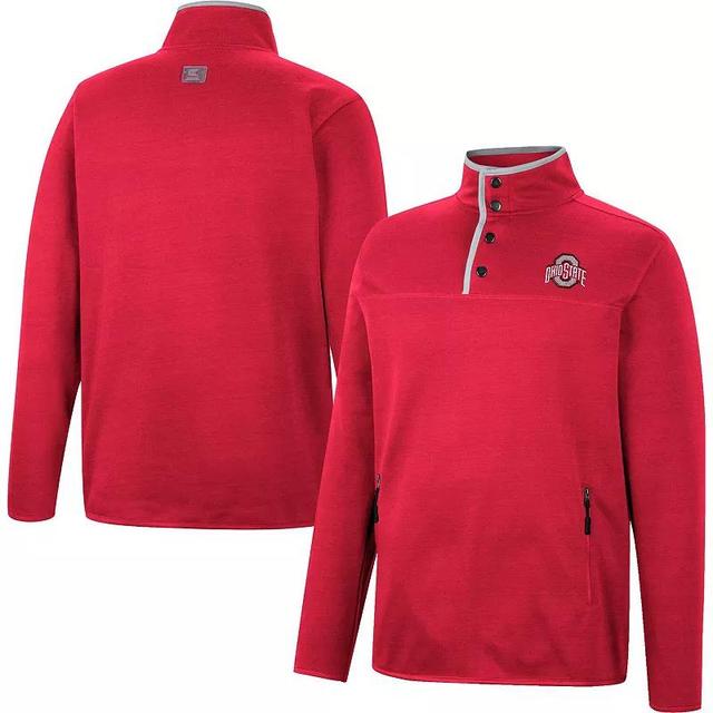 Mens Colosseum Scarlet Ohio State Buckeyes Rebound Quarter-Snap Jacket Product Image