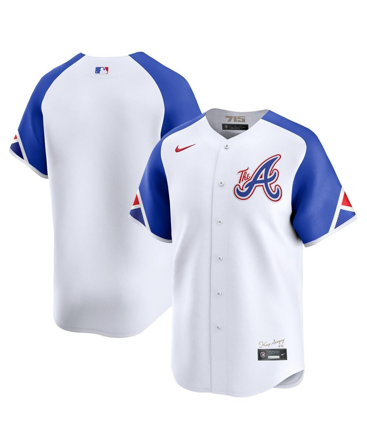 Nike Mens White Atlanta Braves City Connect Limited Jersey - White Product Image