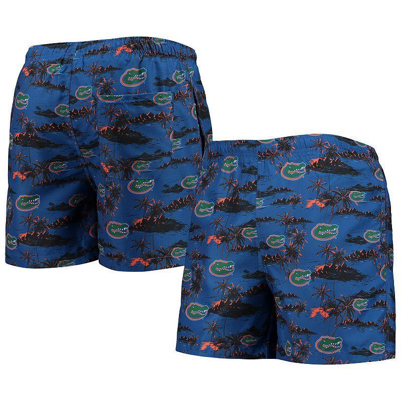 Mens FOCO Royal Florida Gators Island Palm Swim Trunks Product Image