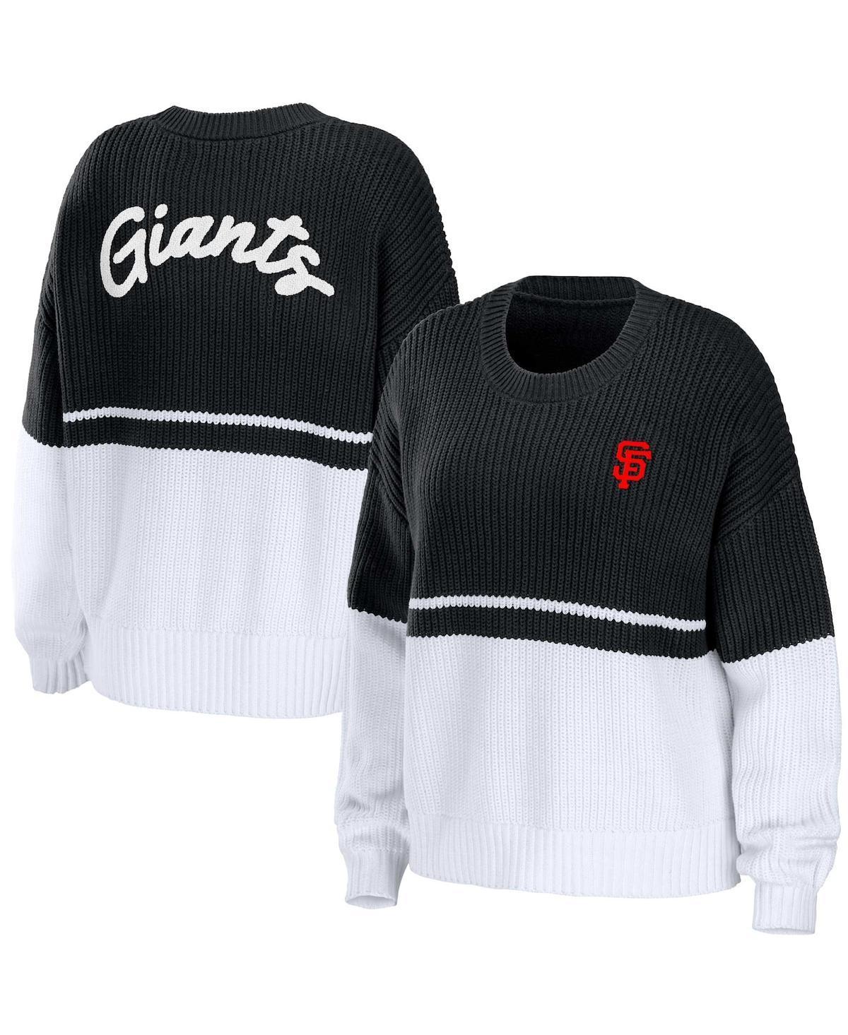 Womens Wear by Erin Andrews Black San Francisco Giants Chunky Pullover Sweater - Black Product Image