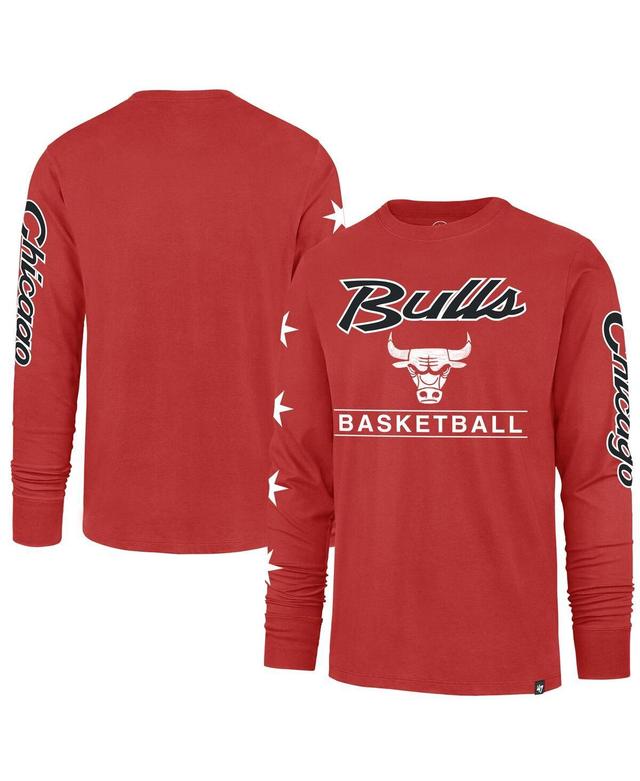 Mens 47 Brand Red Chicago Bulls 2023/24 City Edition Triplet Franklin Long Sleeve T-shirt Product Image