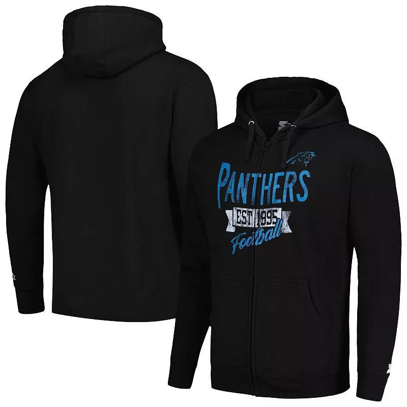 Mens Starter Carolina Panthers Domestic Post Season Full-Zip Hoodie Product Image