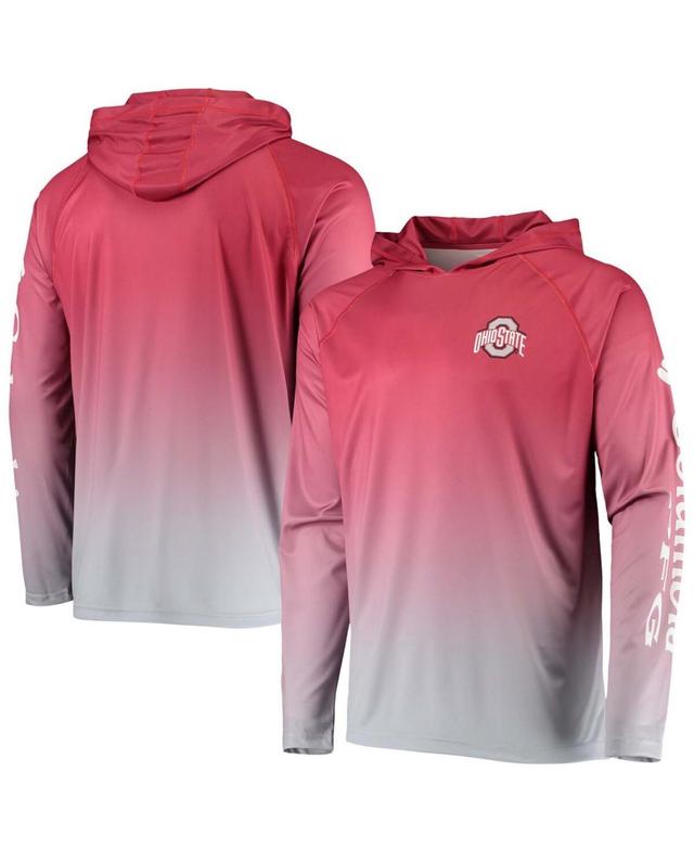 Mens Scarlet Ohio State Buckeyes Terminal Tackle Omni-Shade Upf 50 Long Sleeve Hooded T-shirt Product Image