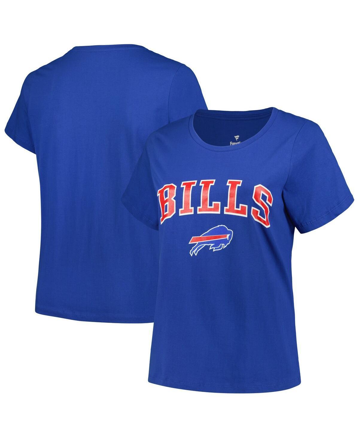 Womens Fanatics Branded Royal Buffalo Bills Arch Over Logo Plus Size T-Shirt Product Image