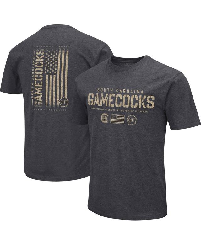 Mens Colosseum Heather Black Kansas Jayhawks Big & Tall OHT Military Appreciation Playbook T-Shirt Product Image