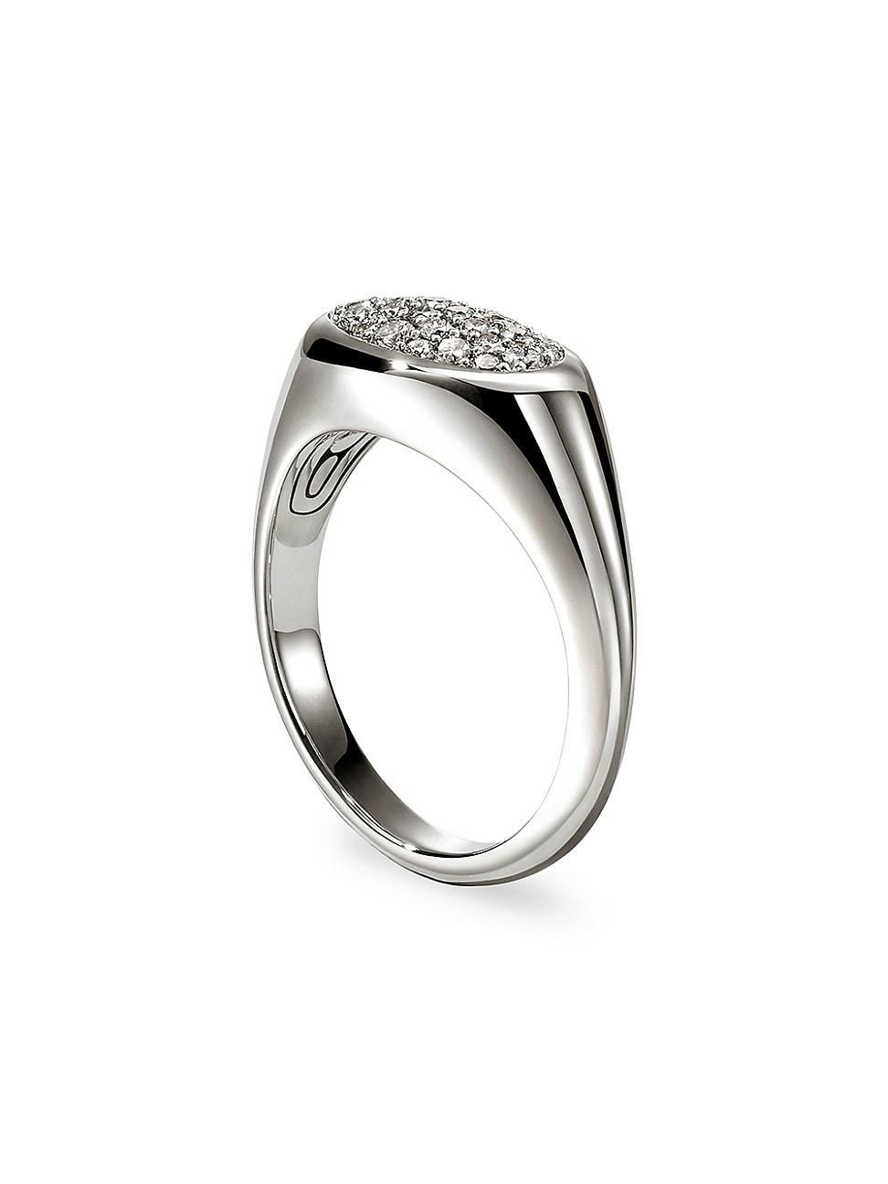 Womens Pebble Sterling Silver & 0.23 TCW Diamond Ring Product Image