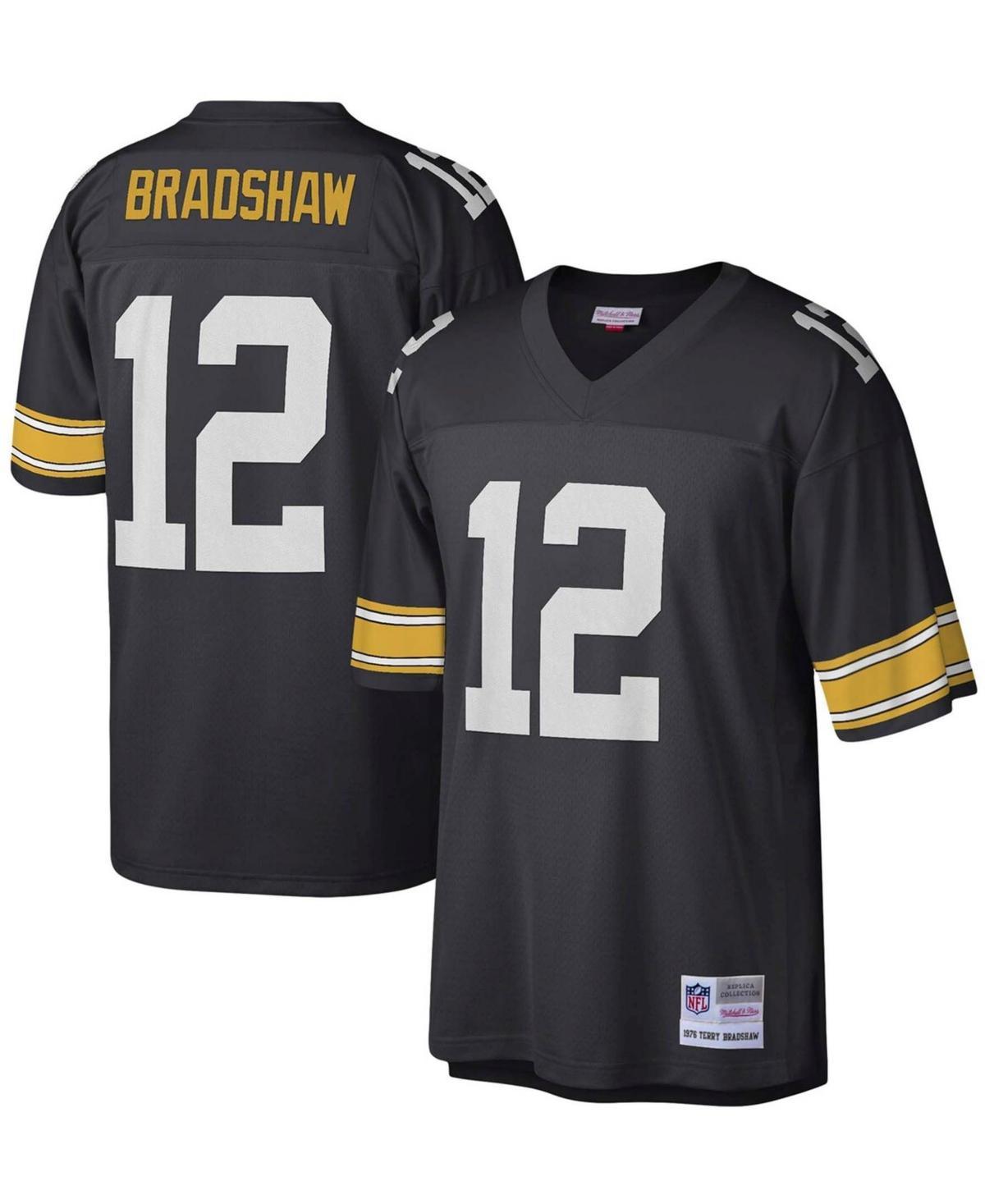 Mens Terry Bradshaw Black Pittsburgh Steelers Legacy Replica Jersey - Black Product Image