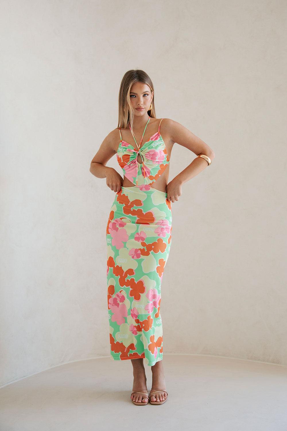 Backless Mela Dress - Misty Floral Product Image