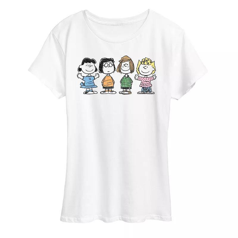 Womens Peanuts Girl Group Graphic Tee Product Image