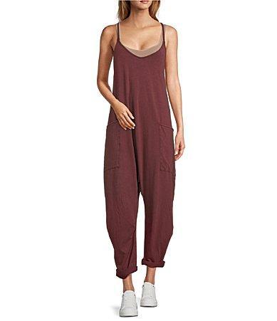 Free People FP Movement Sleeveless Scoop Neck Ankle Length Patch Pocket Hot Shot Onesie Product Image