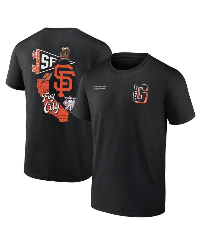 Fanatics Mens Black San Francisco Giants Split Zone T-Shirt Product Image