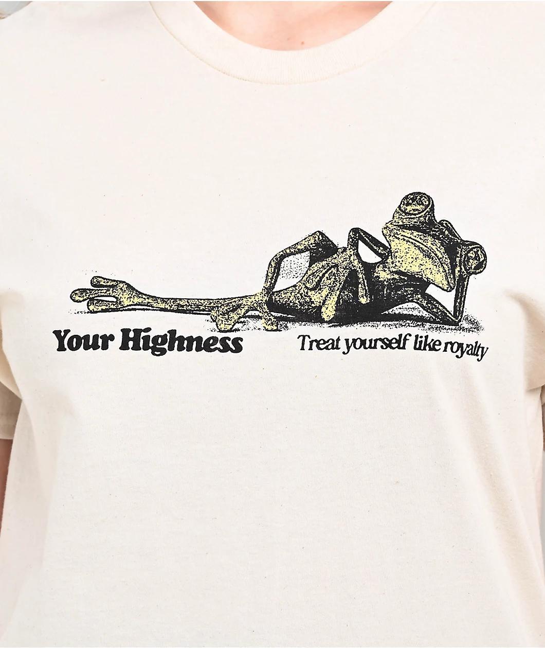 Your Highness Loungin Beige T-Shirt Product Image