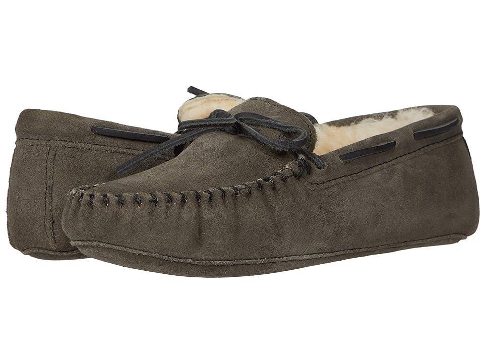 Minnetonka Sheepskin Softsole Moc (Grey) Men's Shoes Product Image