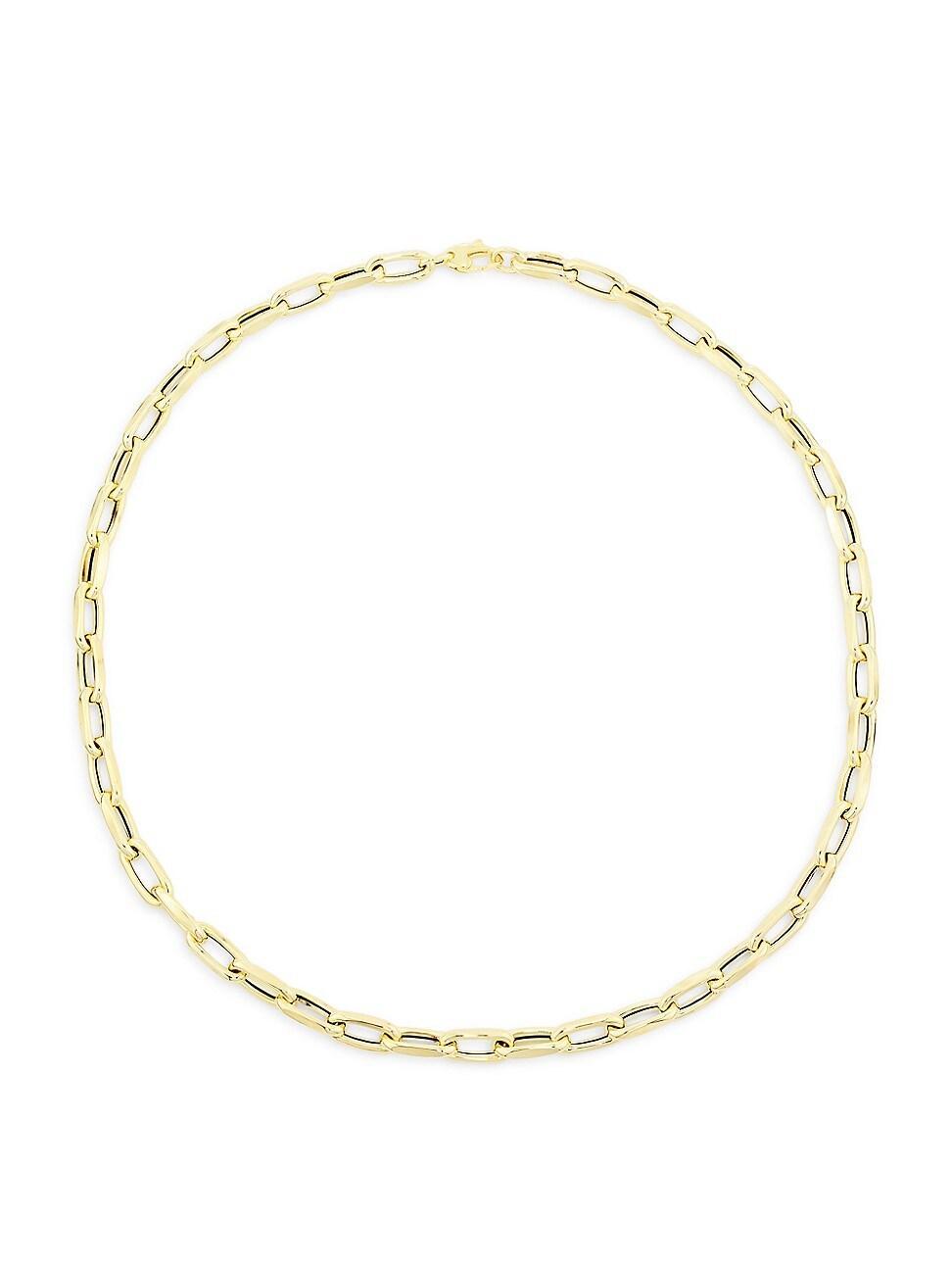 Womens 14K Yellow Gold Paper-Clip Chain Necklace/18 Product Image