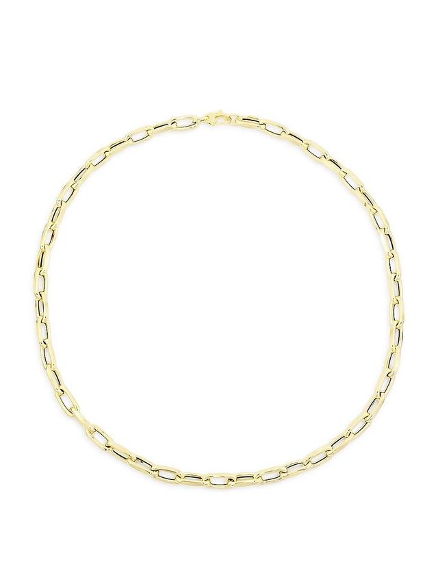 Womens 14K Yellow Gold Paper-Clip Chain Necklace/18 Product Image