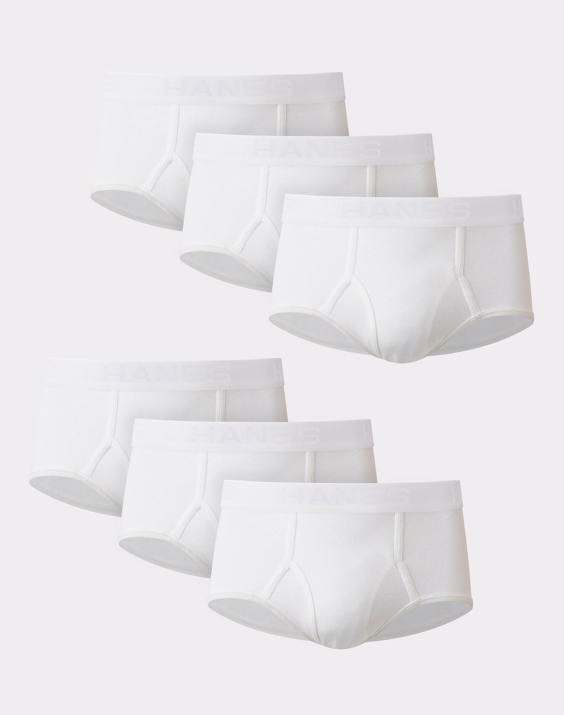 Hanes Ultimate Big Mens White Cotton Brief Underwear, 6-Pack, ( & Tall Sizes) 3XB Product Image