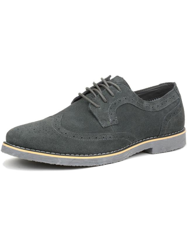 Alpine Swiss Beau Mens Dress Shoes Genuine Suede Wingtip Brogue Lace Up Oxfords Product Image