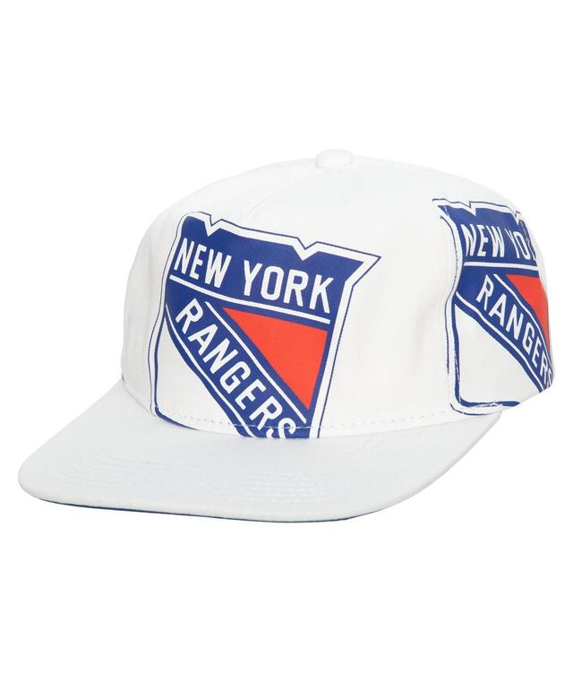 Mens Mitchell & Ness White New York Rangers In Your Face Deadstock Snapback Hat Product Image