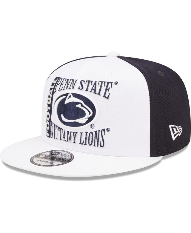 Mens New Era White Penn State Nittany Lions Retro Sport 9FIFTY Snapback Hat, Blue Product Image