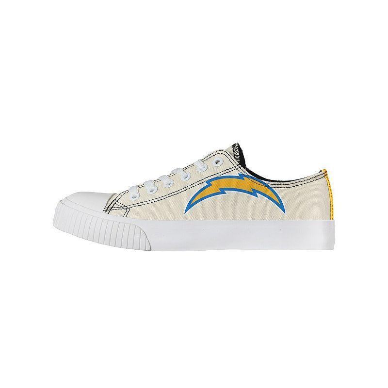 Womens FOCO Cream Los Angeles Chargers Low Top Canvas Shoes Product Image