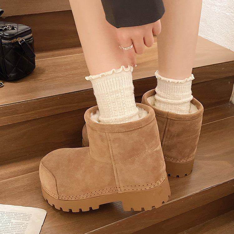 Platform Plain Ankle Snow Boots Product Image