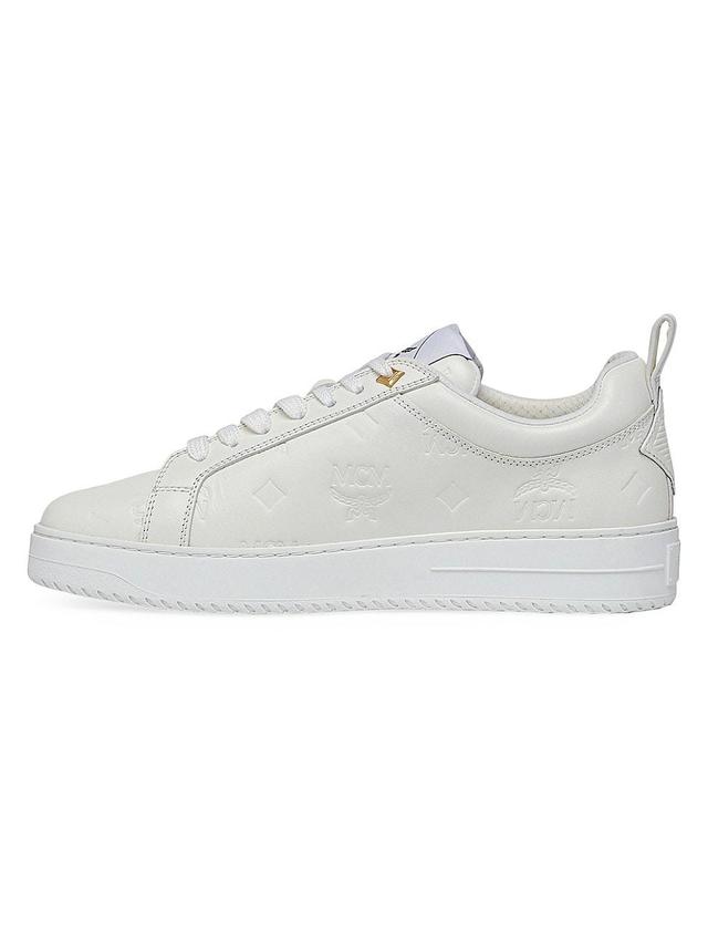 Mcm Mens Neo Derby Embossed Visetos Low Top Sneakers Product Image